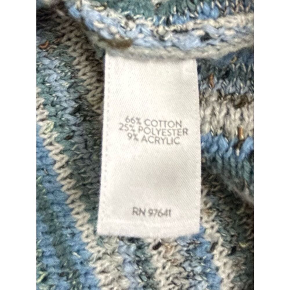 J Jill Light Blue Striped Women’s Pullover Sweater size XL - Picture 6 of 10
